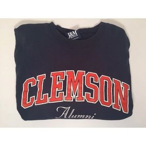 Vintage Clemson Tigers Alumni Sweat Shirt Navy